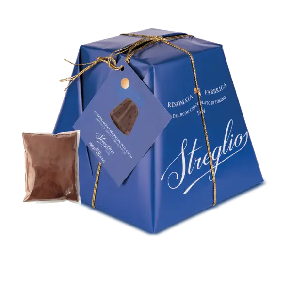 Pandoro Streglio  con gocce di cioccolato e cacao 